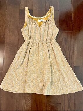 Lucky Brand Yellow Floral Sundress - Sleeveless Casual Dress